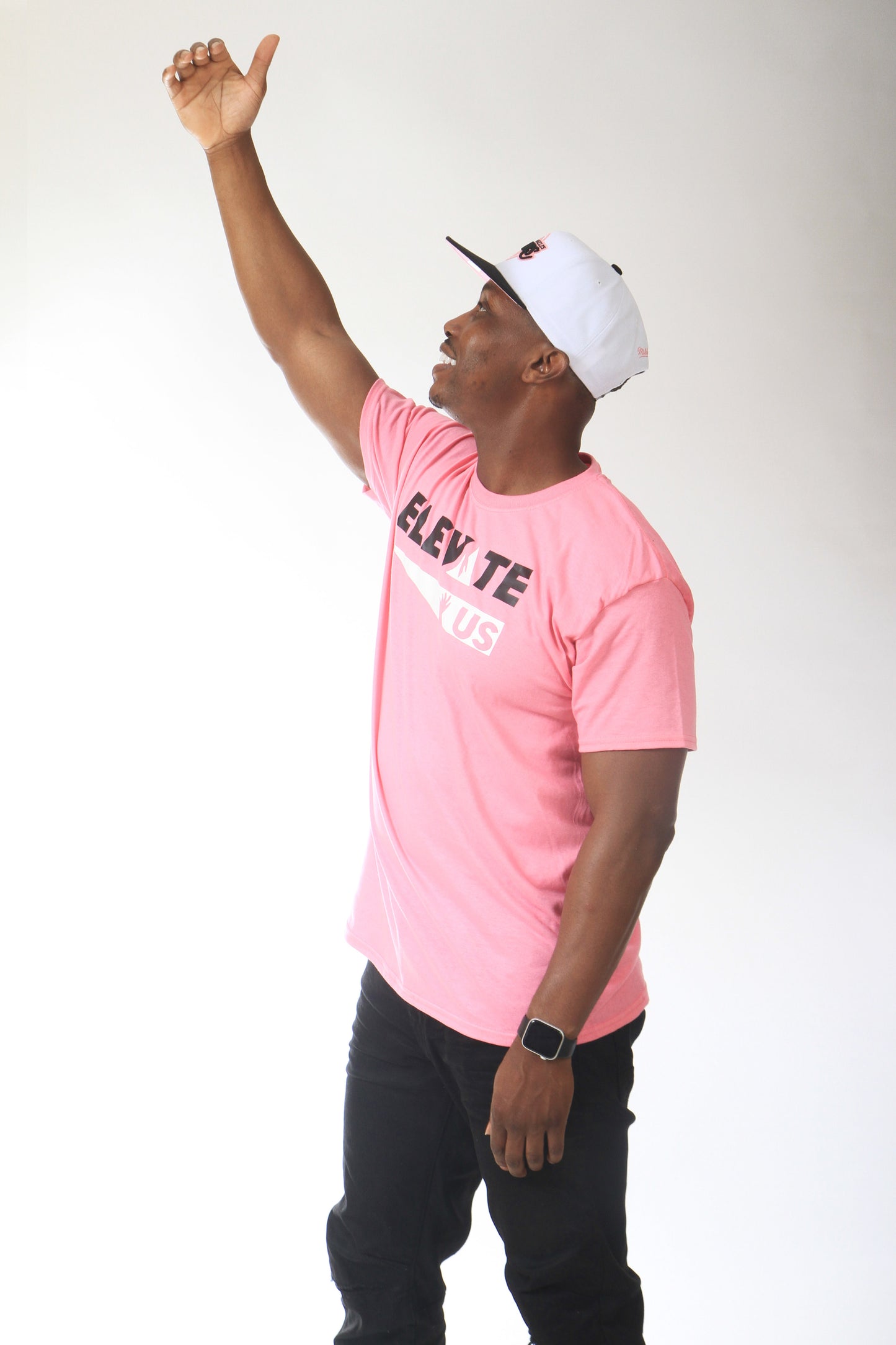 Pink Black and White Short Sleeve Shirt